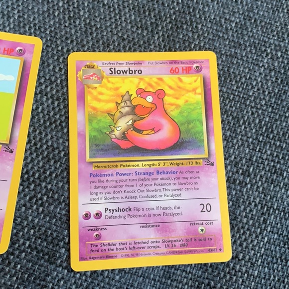 1990’s vintage Pokémon Cards Slowpoke and Slowbro - Picture 4 of 4